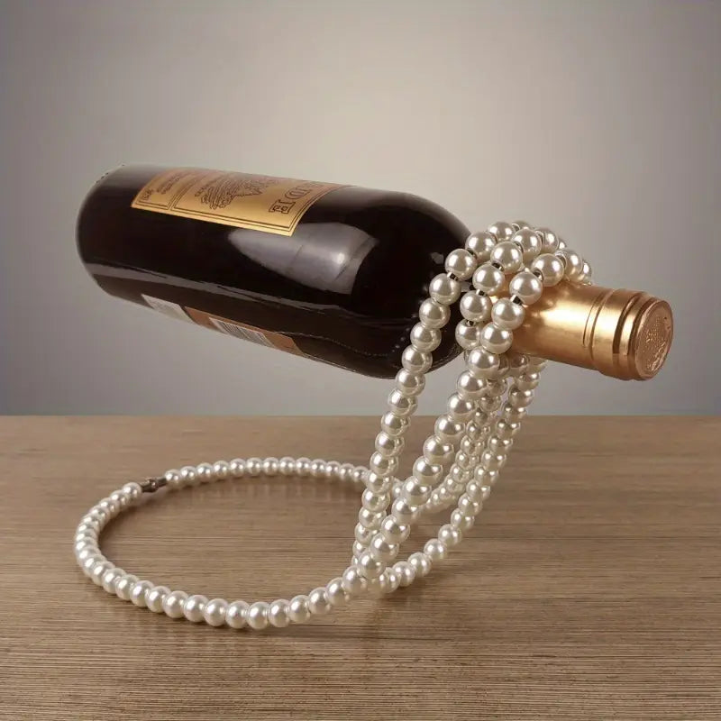 Luxury Pearl Necklace Bottle Holder, Rack for Home Decoration