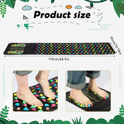 Trevano Feet Massager Reflexology Mat for Relaxation, Acupressure, and Foot Massage – Perfect for Elderly, Students, and Office Workers (175 x 35cm)